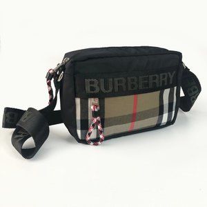 New BURBERRY bag, unisex, cross-body, sporty, nylon + canvas